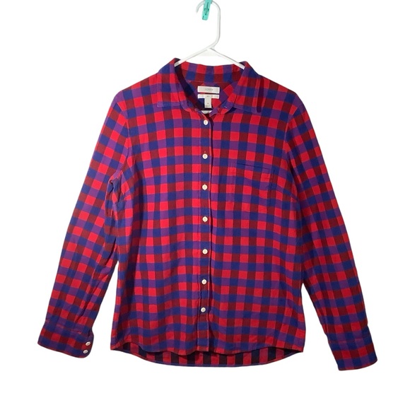 J. Crew Boy Plaid Button Front Shirt Mid-Weight - Picture 1 of 6